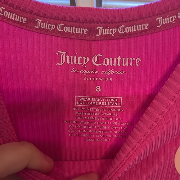 Juicy Couture Girls NWT Cotton 2 Piece Pajamas Long Sleeve and Long Pants - Picture 5 of 7